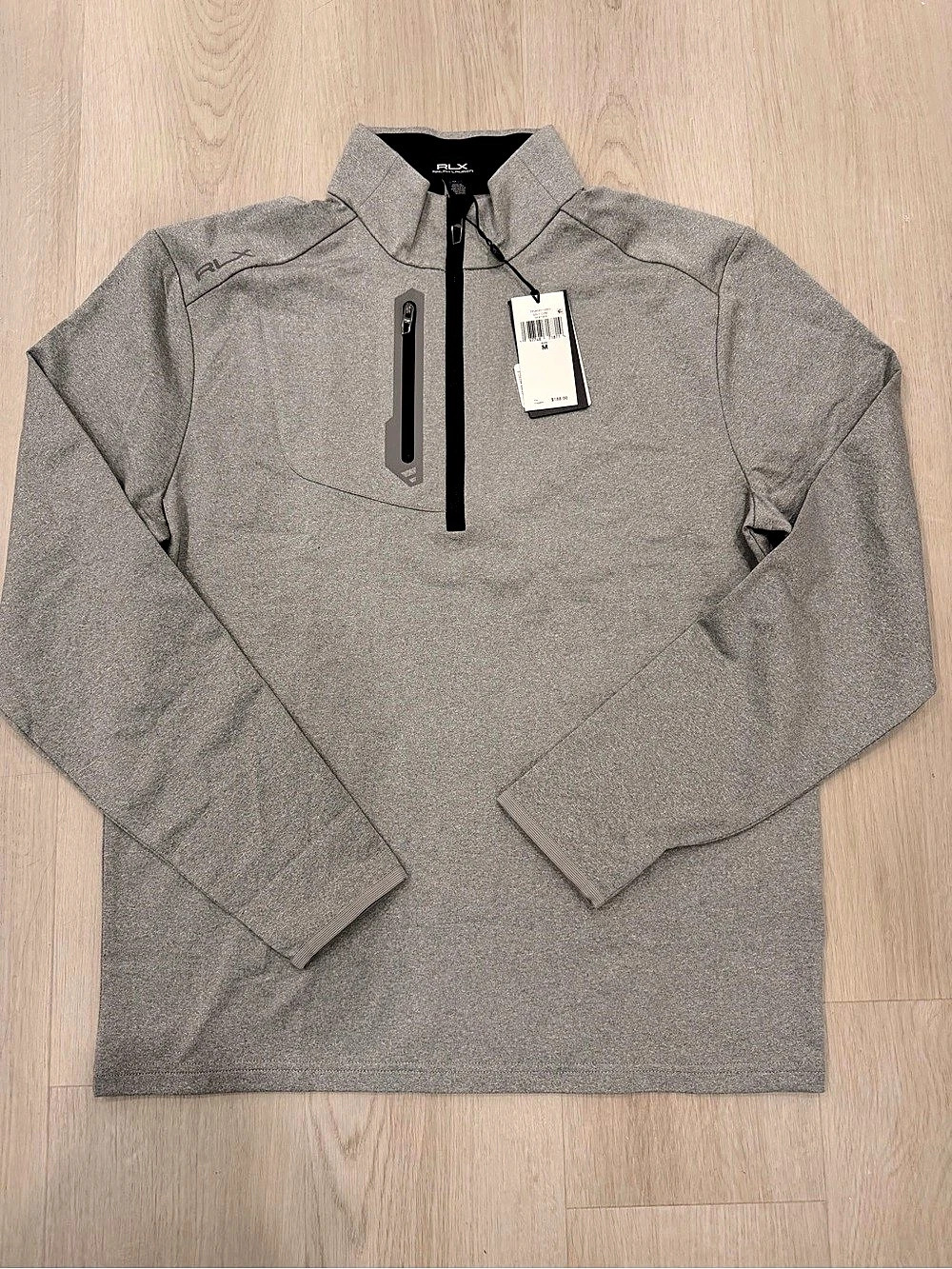 RLX Men's Quarter-Zip Polo Golf Gray Medium